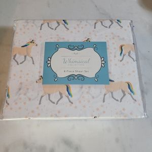 Elite Home Products Inc. Microfiber Unicorn Delight Sheet Set, Pink, Full